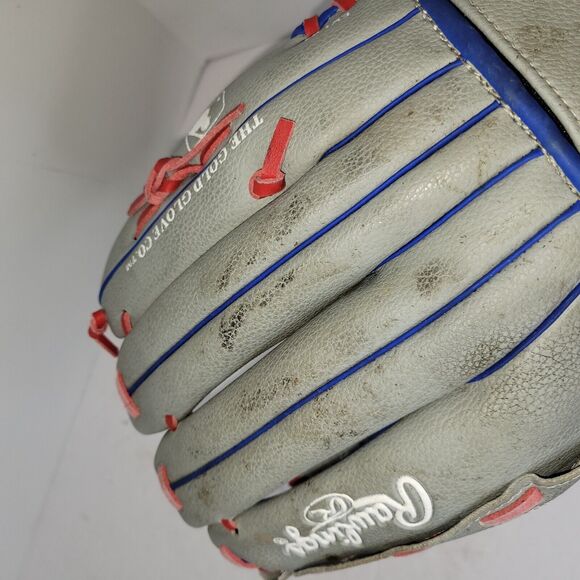 Rawlings Glove Players Series 11 1/2” Baseball WPL115GS Red Blue Grey Lefty R401 - Picture 10 of 15